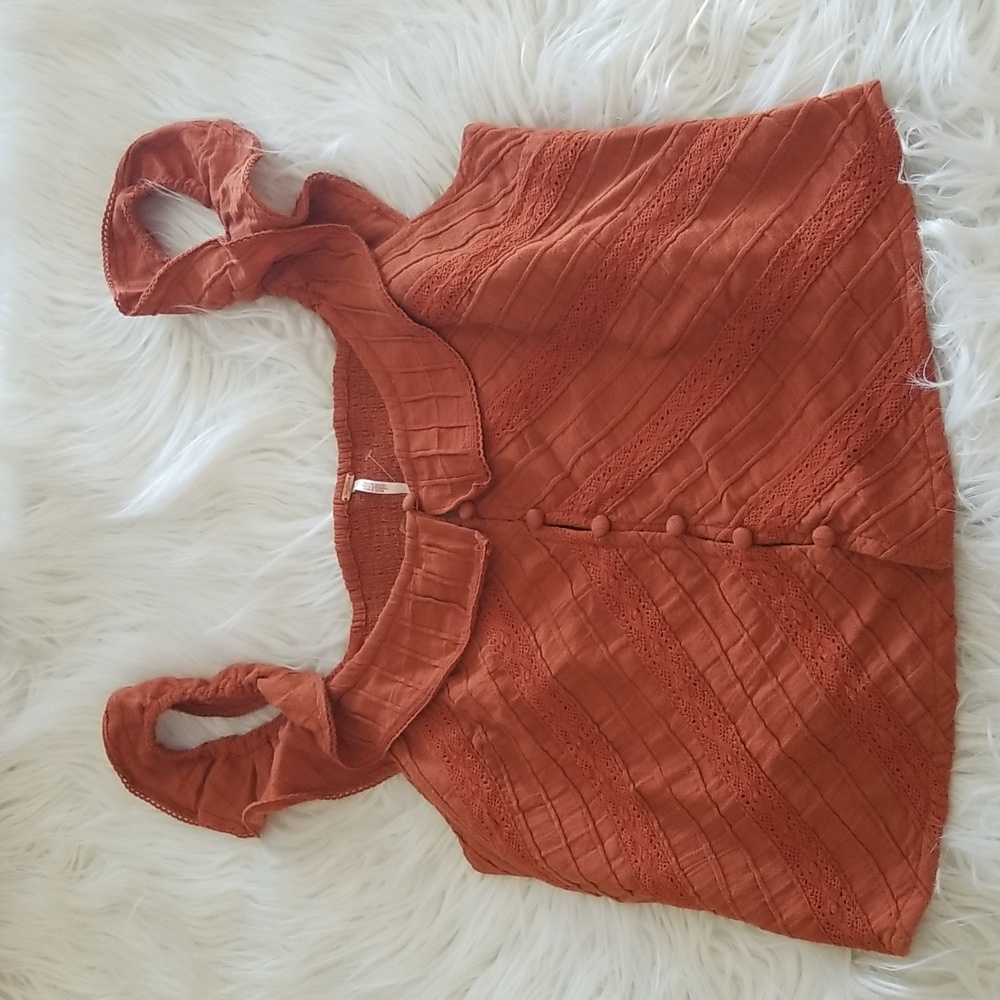 Free People Riviera Button-Up Corset Top